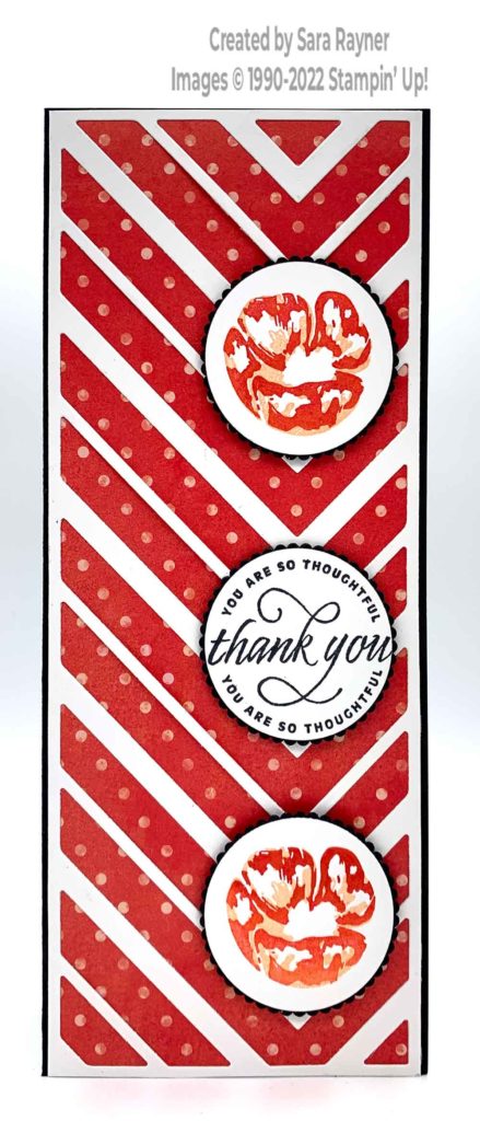 Slim thank you card