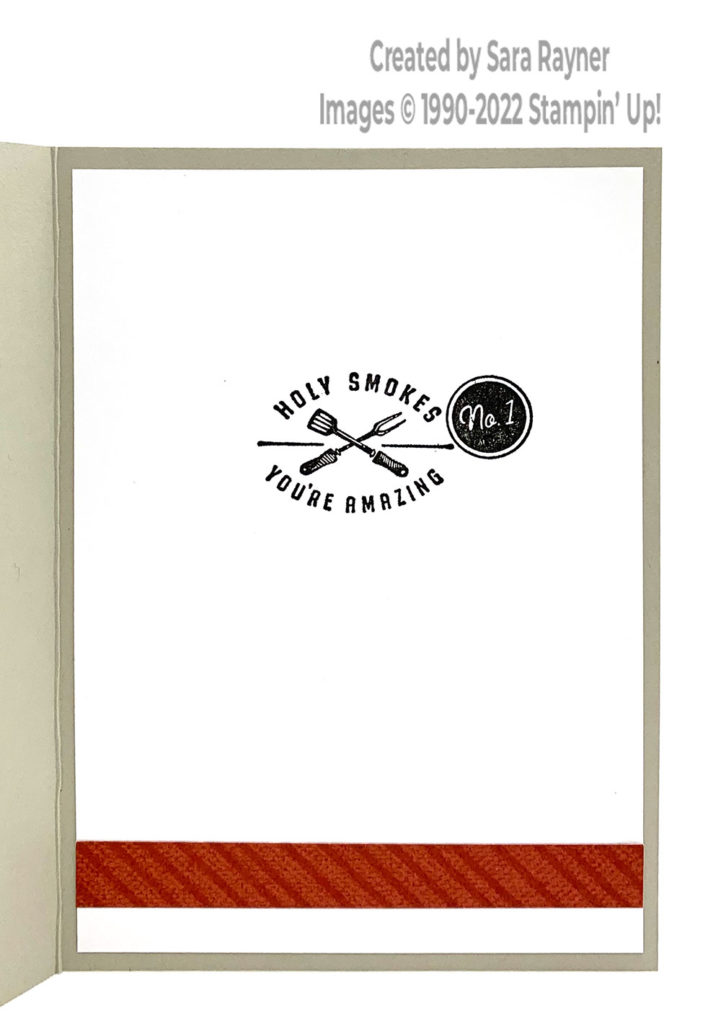 Masculine BBQ card insert