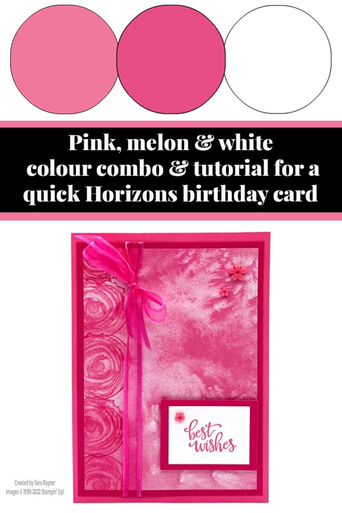 Quick Horizons birthday card tutorial