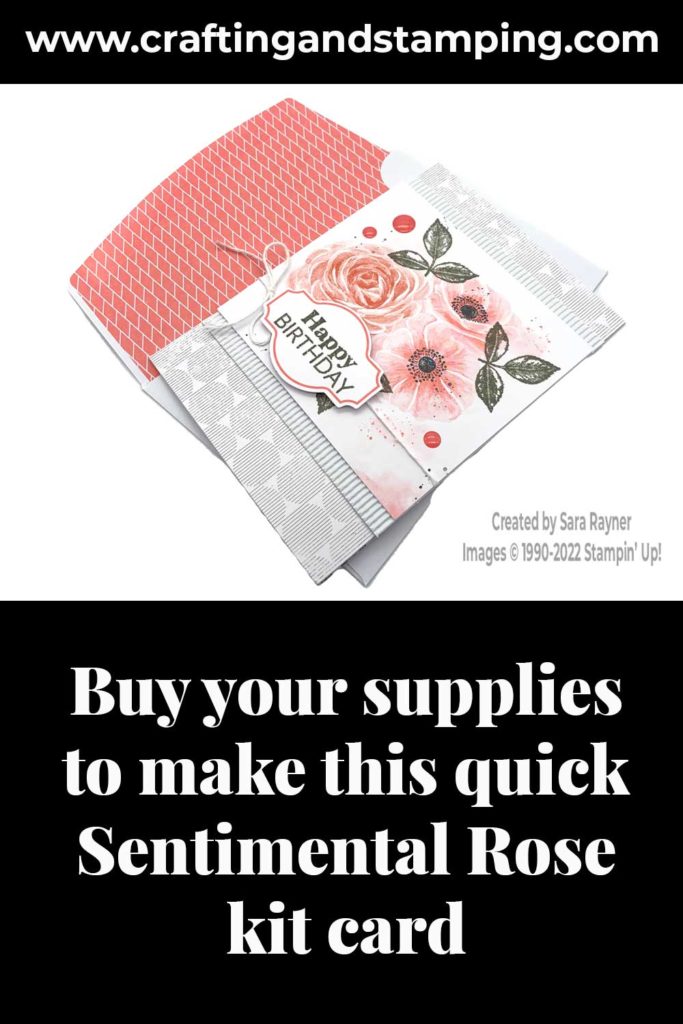 Quick Sentimental Rose card supply list