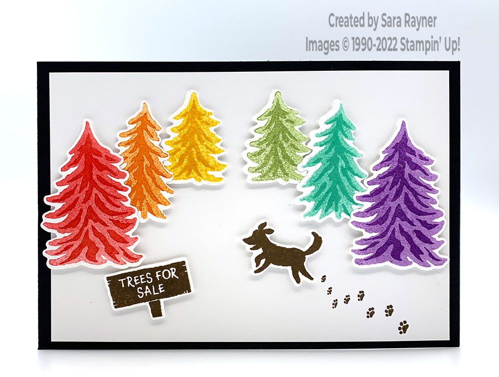 Rainbow Tree Lot card