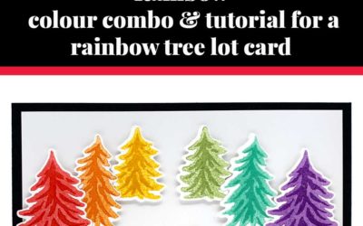 Tutorial for rainbow Tree Lot card