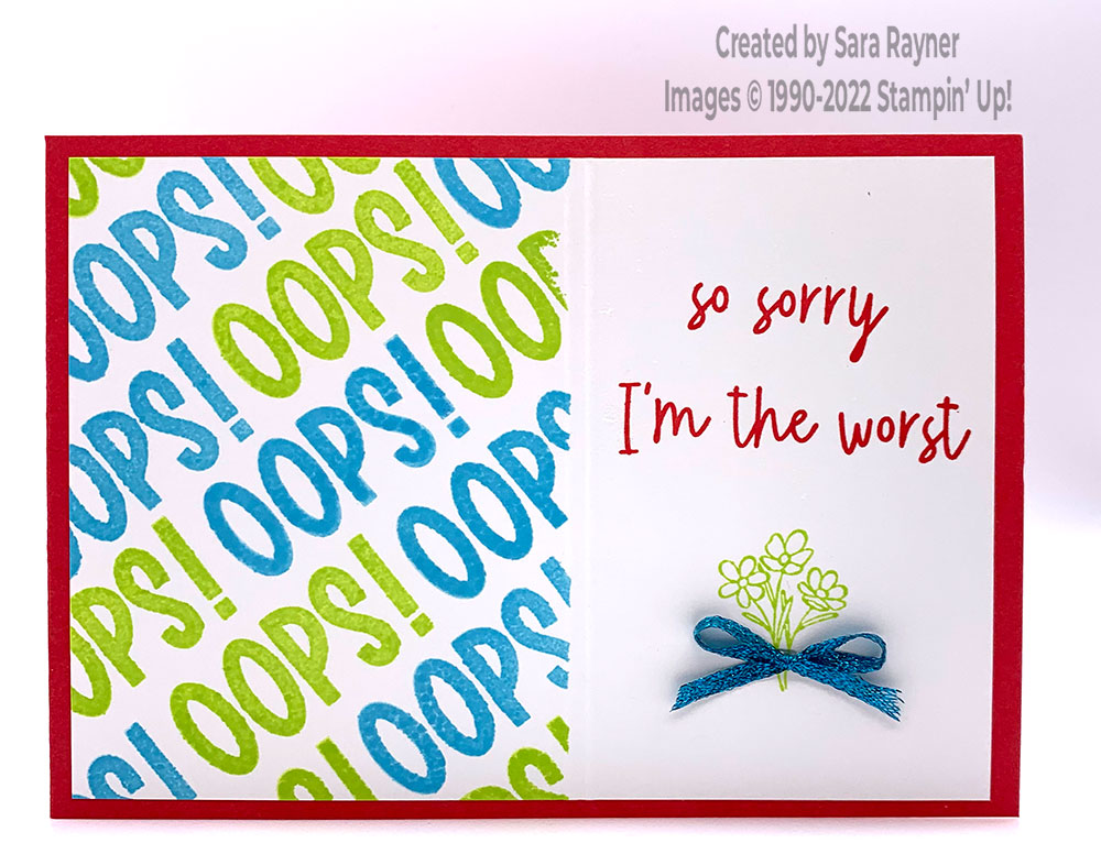 Amazing apology card