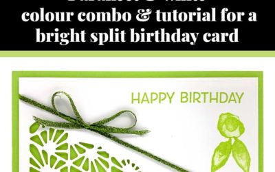 Tutorial for bright split birthday card