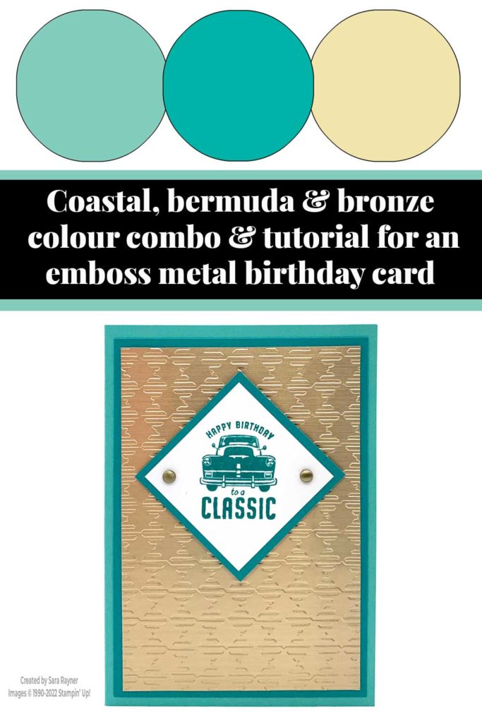 Masculine emboss metal birthday card tutorial