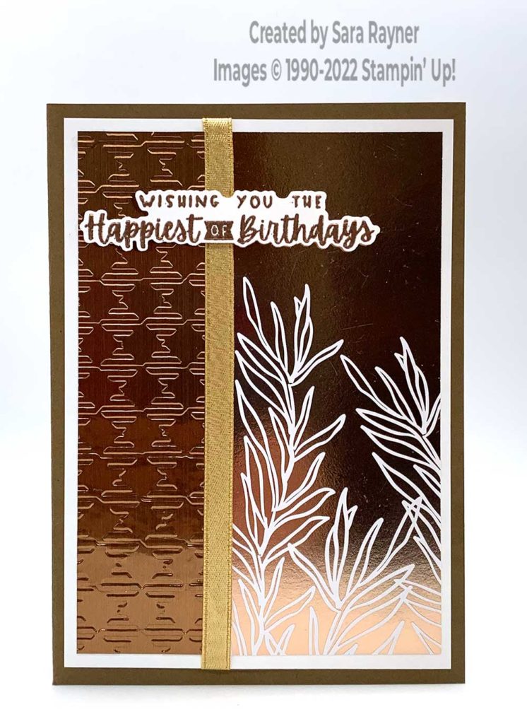 Mixed metal birthday card