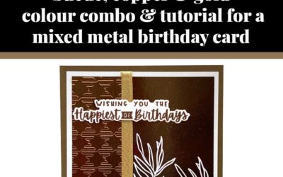 Tutorial for mixed metal birthday card