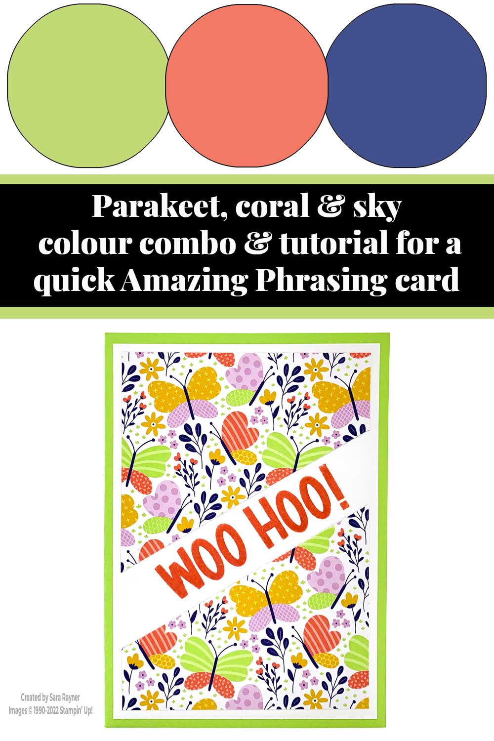 Tutorial for quick Amazing Phrasing card - Sara's crafting and stamping ...