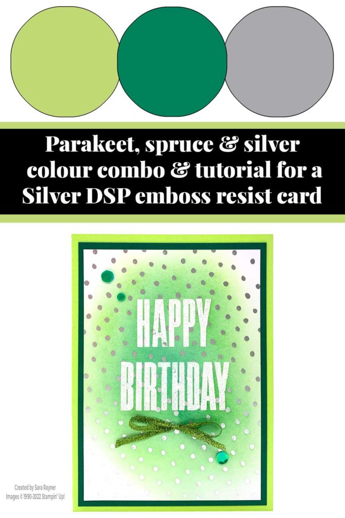 Silver DSP emboss resist card tutorial