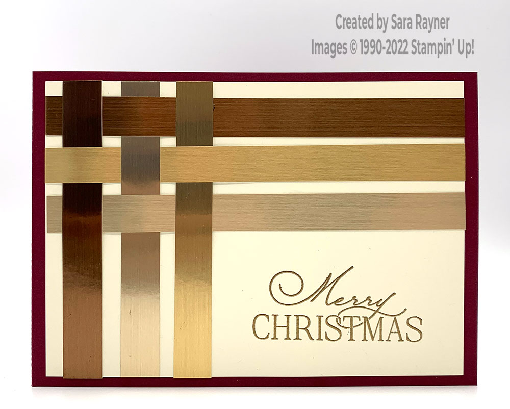 Woven strips Christmas card