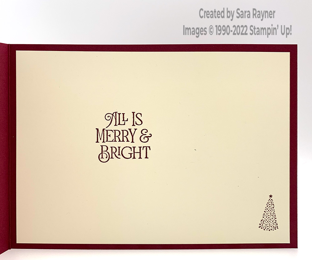 Woven strips Christmas card insert