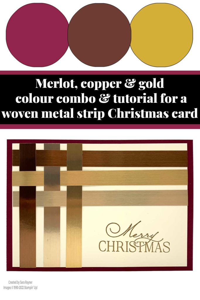 Woven strips Christmas card tutorial
