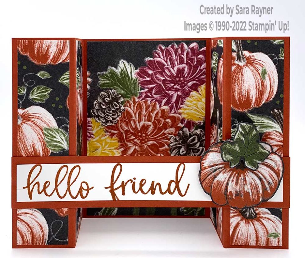 Tutorial for Rustic Harvest bridge card - Sara's crafting and stamping ...