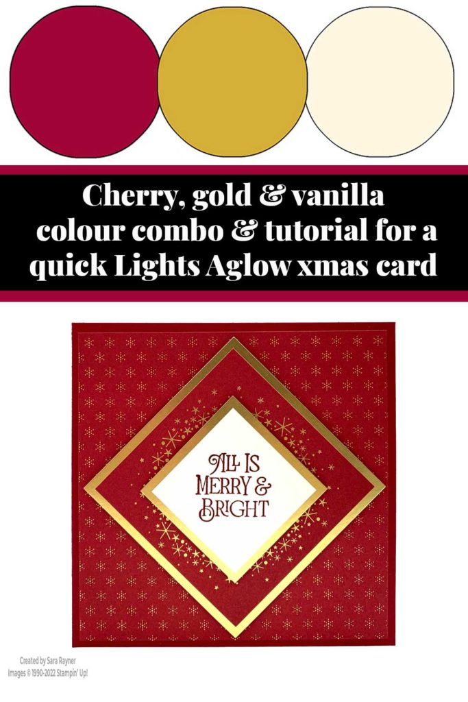 Quick larger Lights Aglow Christmas card tutorial