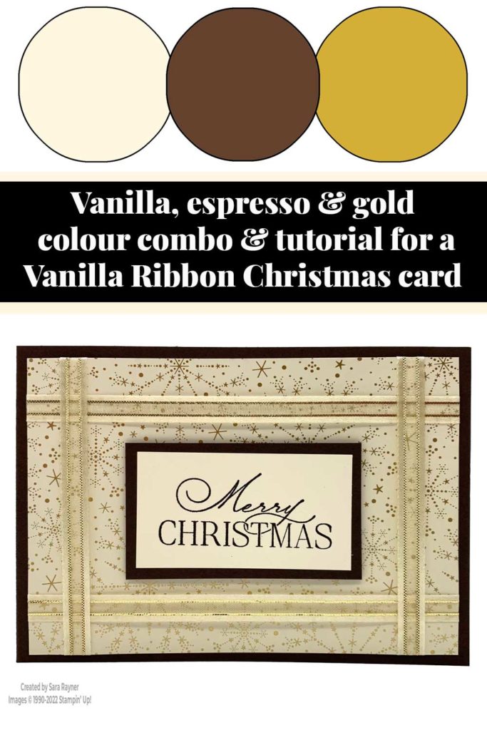Quick Vanilla Ribbon Christmas card tutorial