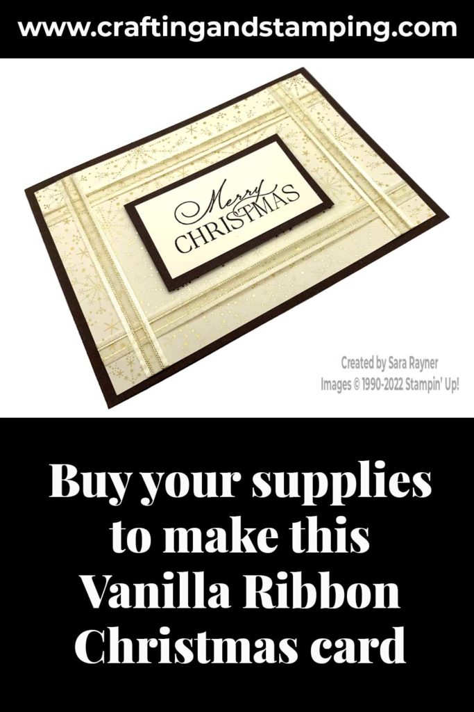 Quick Vanilla Ribbon Christmas card supply list