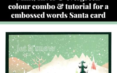Tutorial for embossed words Santa Express card