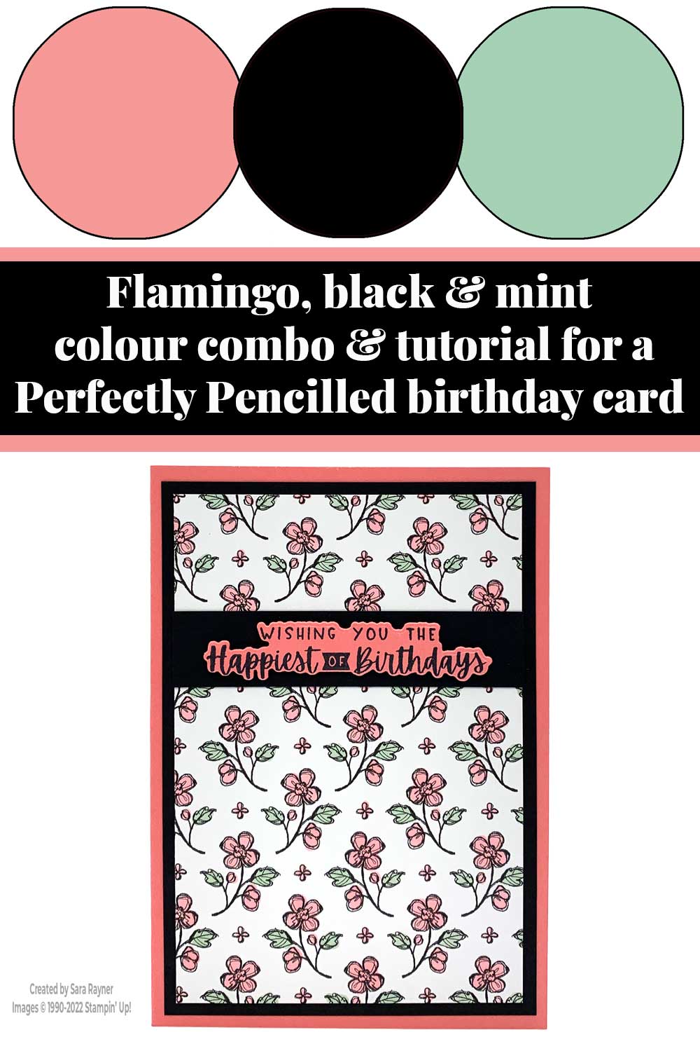 Tutorial for Pencilled birthday card - Sara's crafting and stamping studio