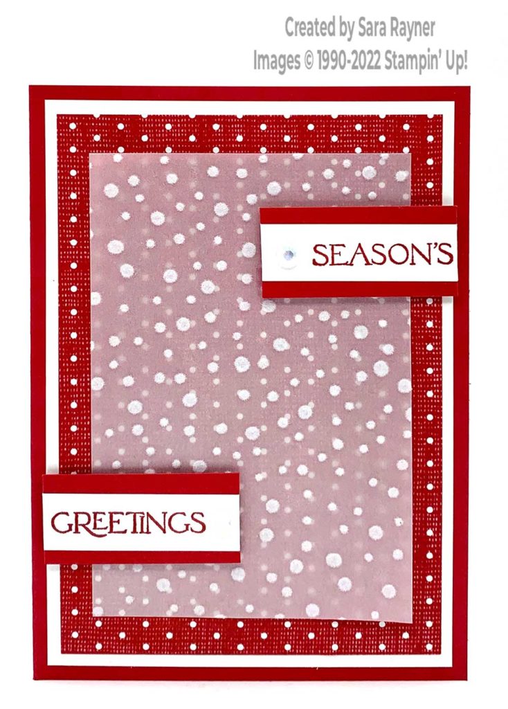 Quick Snowflake Vellum card