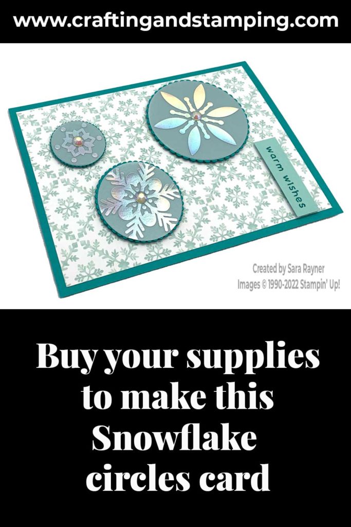 Snowflake circles card supply list