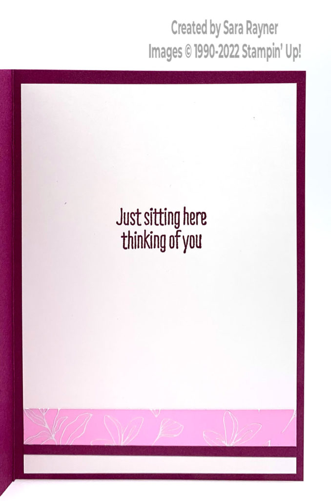 Blended sit stay relax card insert