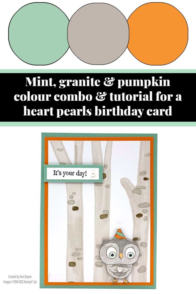 Heart pearls birthday card tutorial