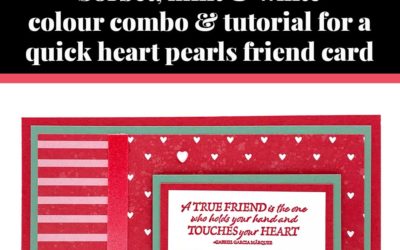 Tutorial for quick heart pearls friendship card