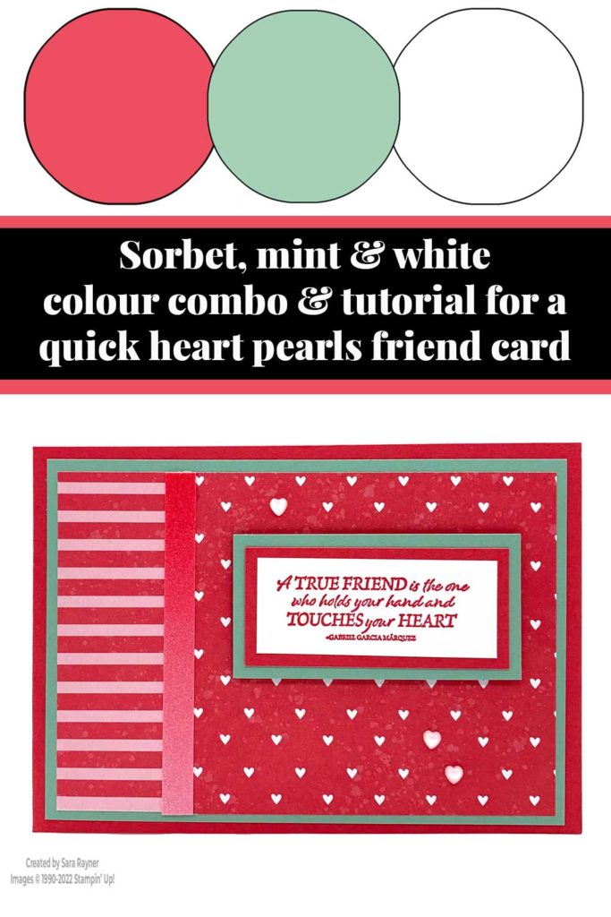 Quick heart pearls friendship card tutorial