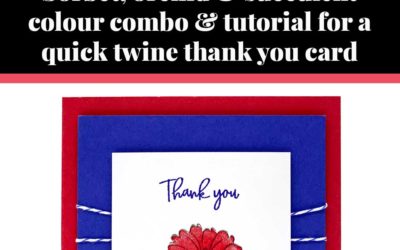 Tutorial for quick twine thank you card