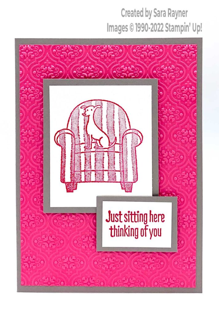 Textured sit stay relax card