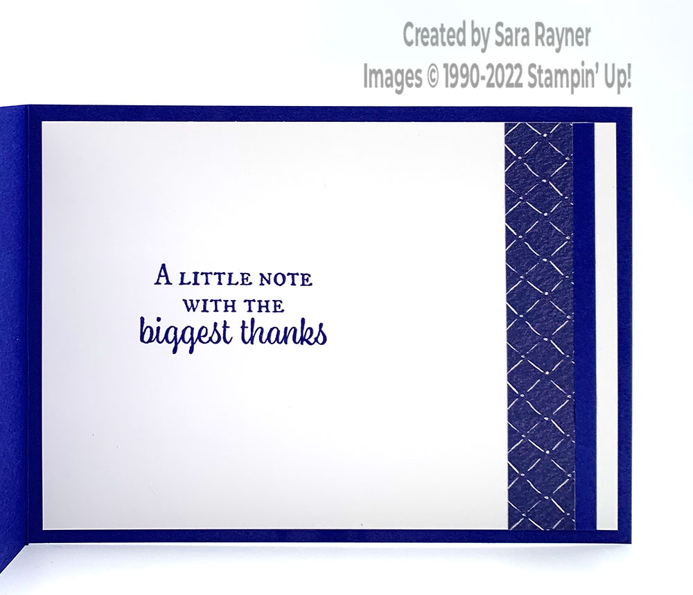 Twine thank you card insert