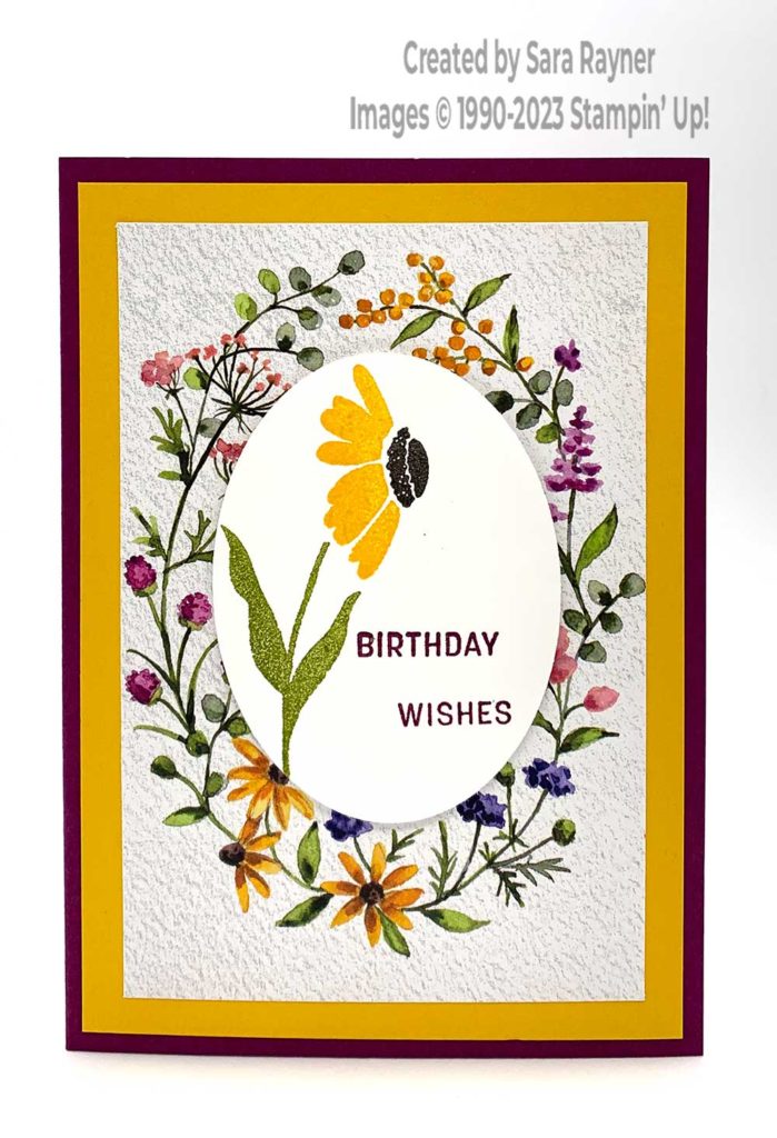 Dainty oval birthday card