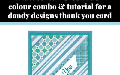 Tutorial for dandy thank you card