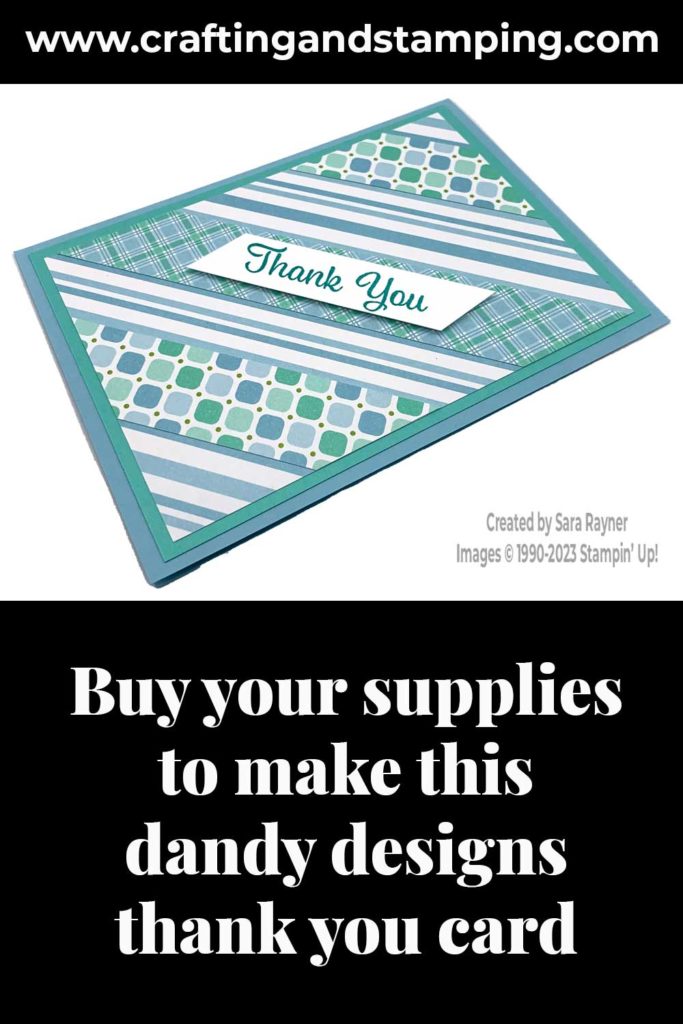 Dandy designs thank you card supply list