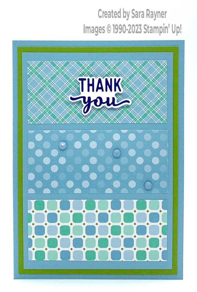 Gem dots thank you card