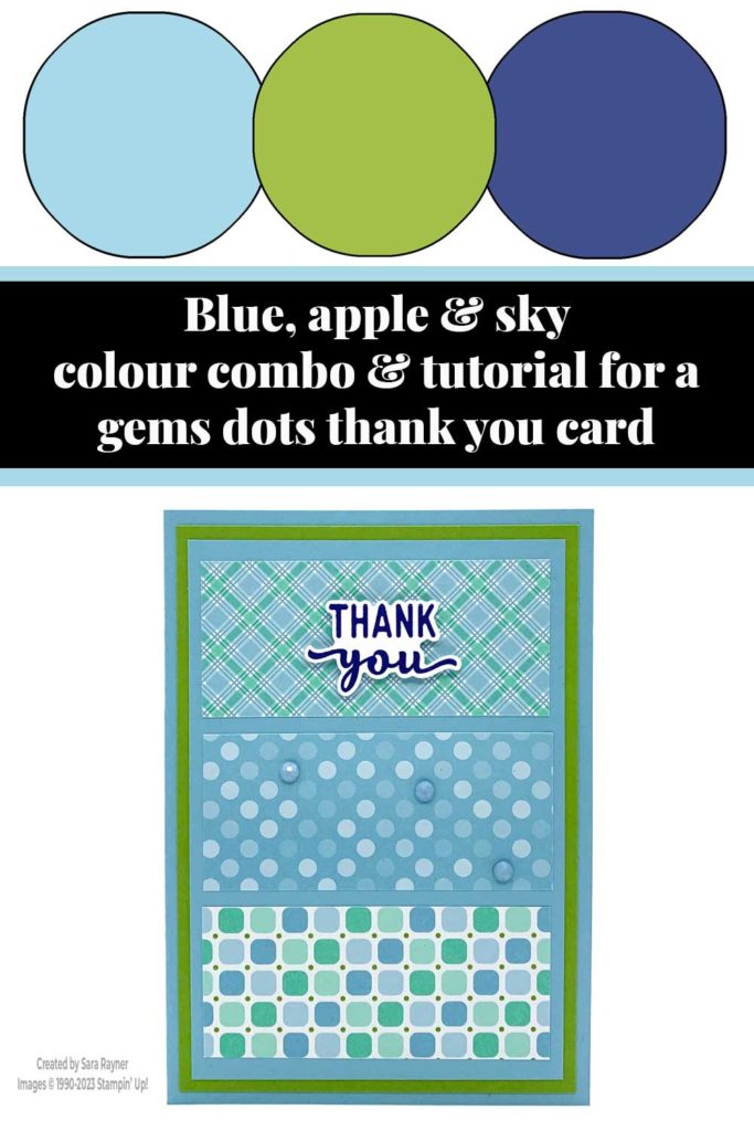 Gem dots thank you card tutorial