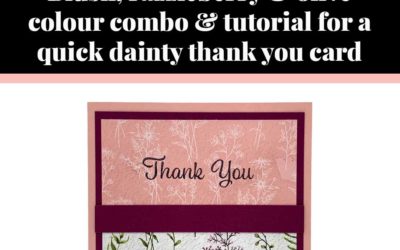 Tutorial for quick dainty thank you card