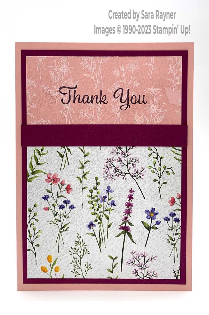 Quick dainty thank you card