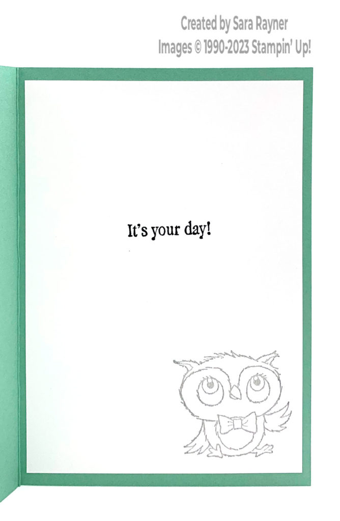 Quick adorable owl card insert