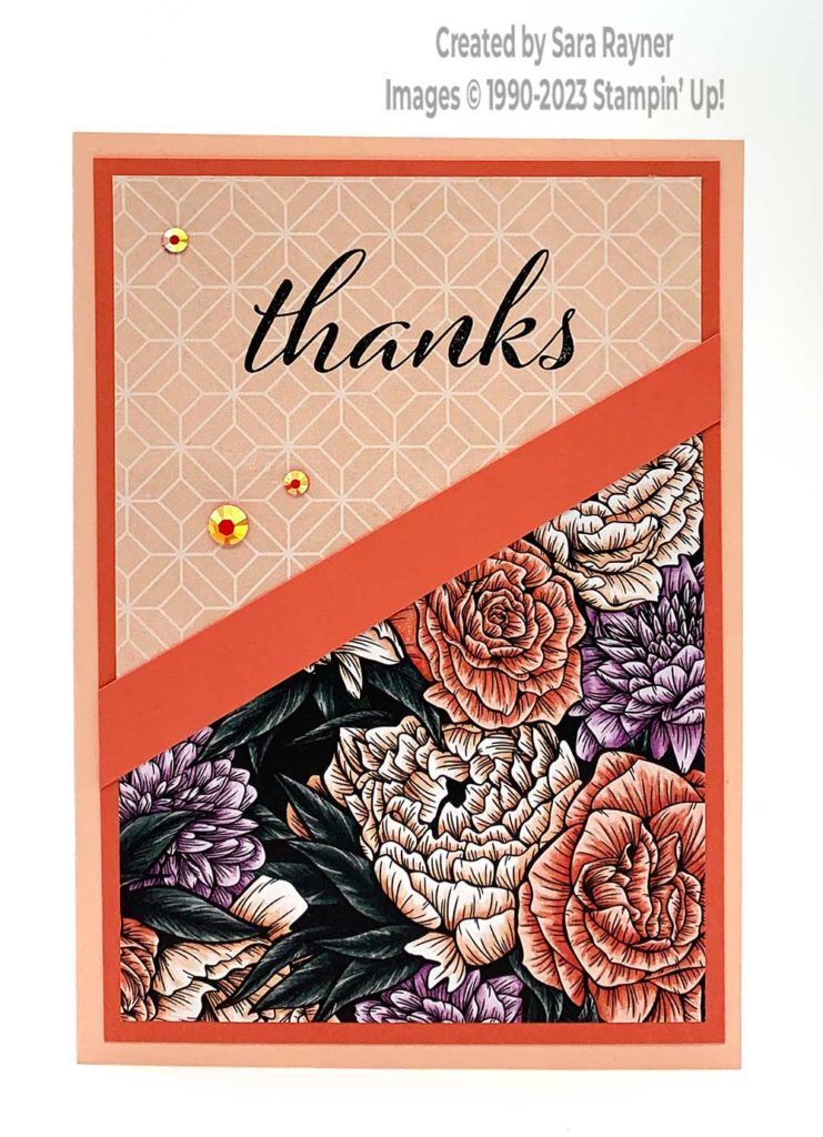 Thank you card created with second card front