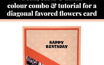 Tutorial for diagonal favored flowers card