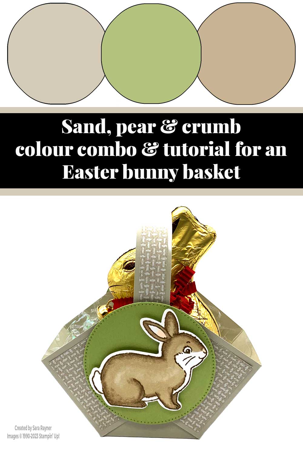 Tutorial for Easter bunny basket - Sara's crafting and stamping studio