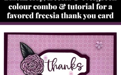 Tutorial for favored freesia thank you card