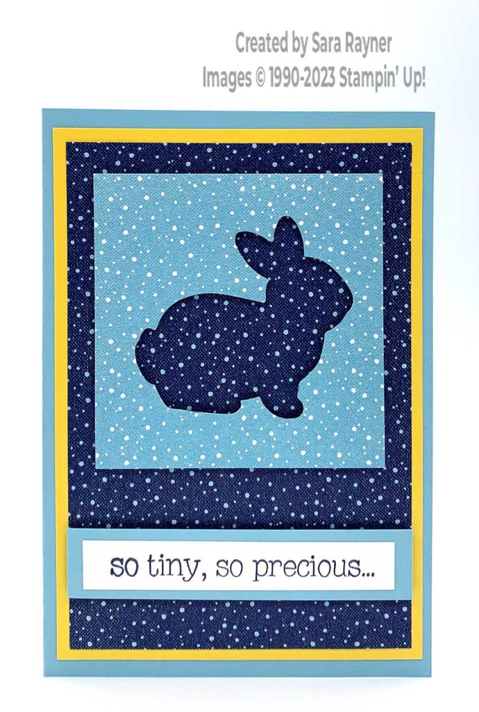 Quick bunny baby card