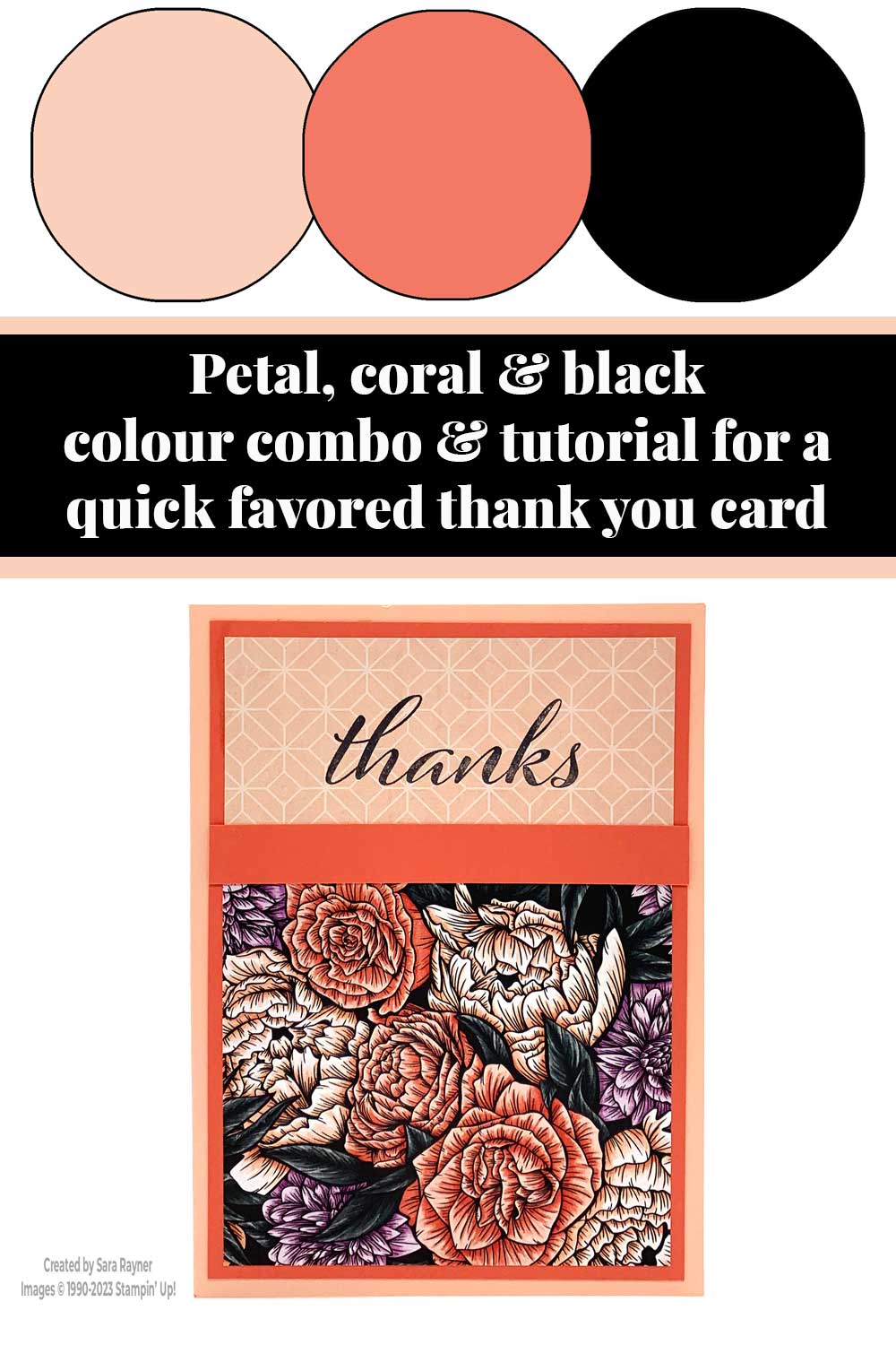 Tutorial for quick favored thank you card - Sara's crafting and ...