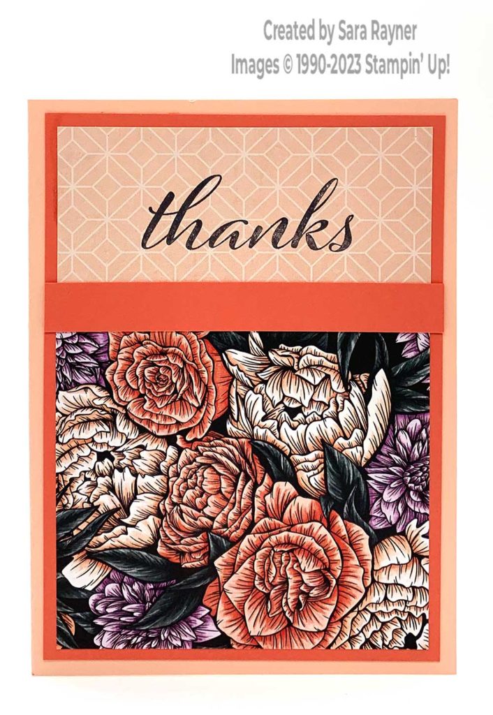 Quick favored thank you card