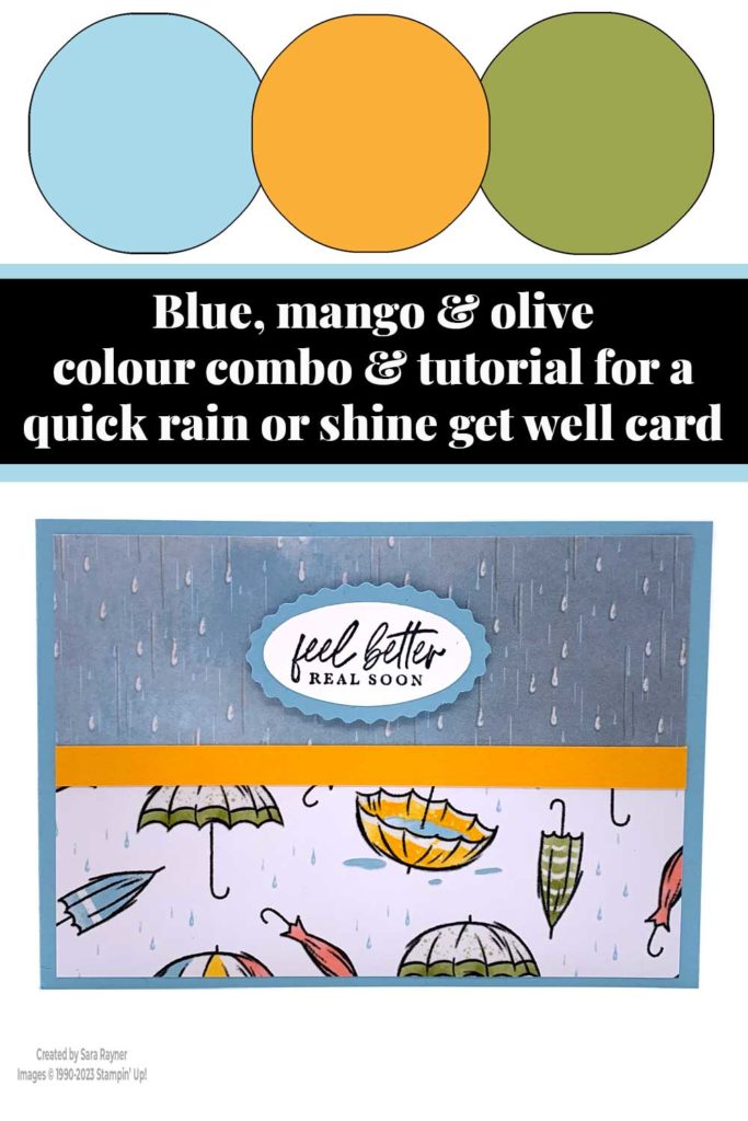 Quick rain or shine get well card tutorial