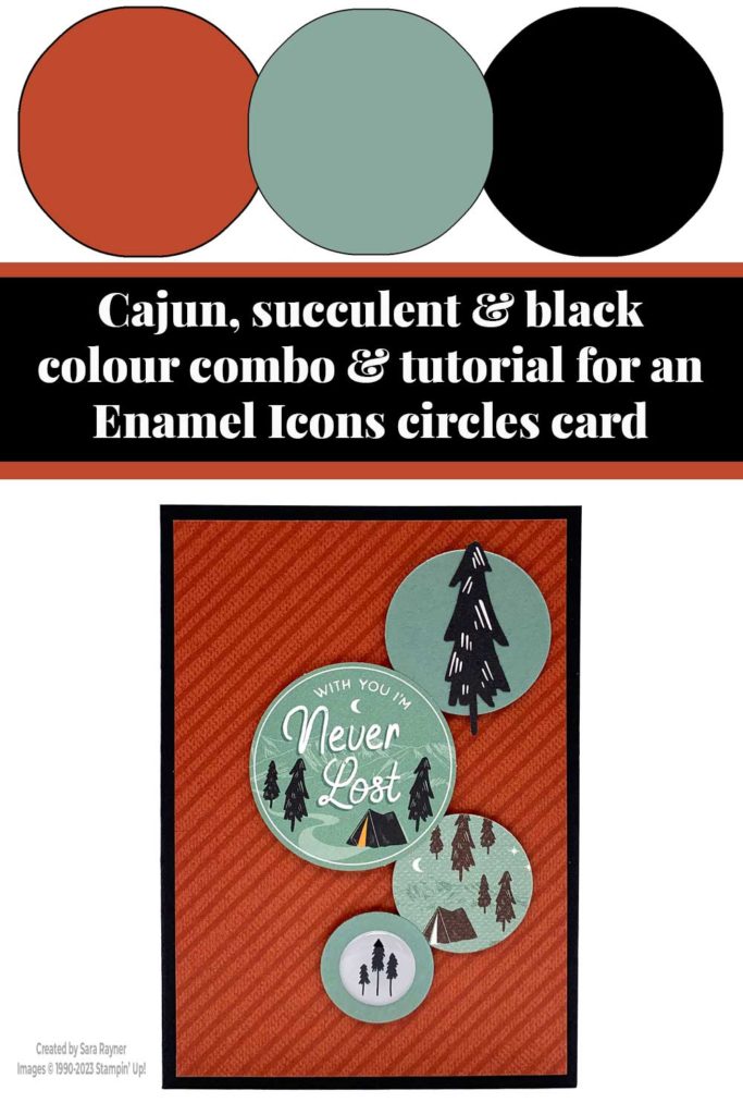 Enamel Icons circles card tutorial