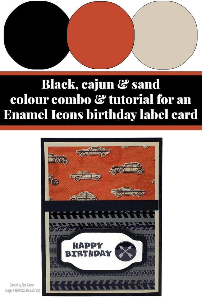 Enamel birthday label card tutorial