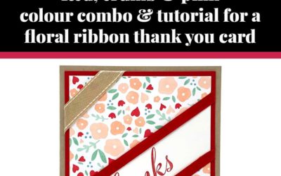 Tutorial for floral ribbon thank you card